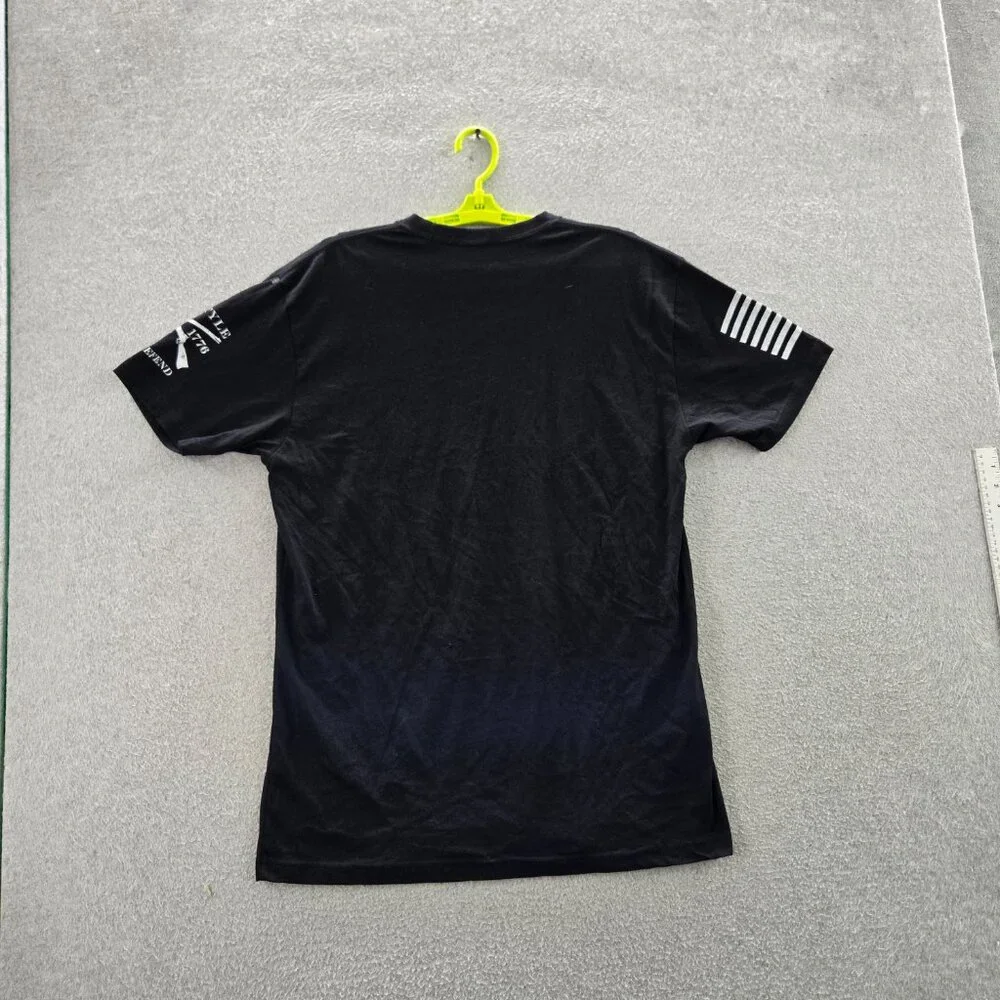 Grunt Style Men Shirt LARGE Black Alcohol Tobacco Firearms Grunge‎ Logo Short